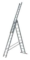 Лестница алюминиевая 3-секционная универсальная 17 ступ. (3х17) Стандарт