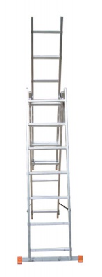 Лестница алюминиевая 3-секционная универсальная 5 ступ. (3х5) Мастер