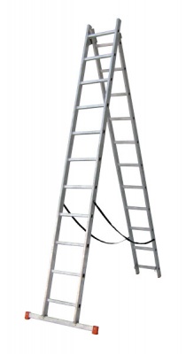 Лестница алюминиевая 2-секционная универсальная 9 ступ. (2х9) Стандарт