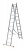Лестница алюминиевая 2-секционная универсальная 6 ступ. (2х6) Стандарт